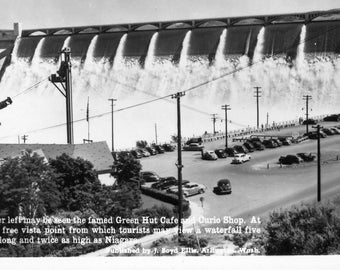 Cartão Postal Vista RPPC da Represa Coulee em Douglas, WA. aa6