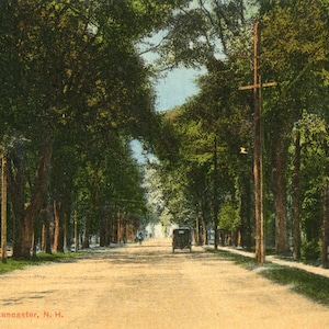 Carte postale Vue précoce de la rue principale à Lancaster, NH.    Z1