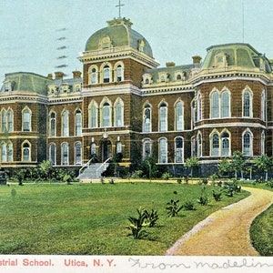 Postkarte Frühe Ansicht der St. Vincent's Industrial School, Utica, NY. L3