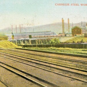 Postkarte Frühe Ansicht der Carnegie Steel Works, Bellaire, OH. L9