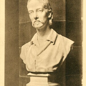 Cartolina con vista iniziale di un busto di R. L. Stevenson, National Portrait Gallery. Washington DC. Z8