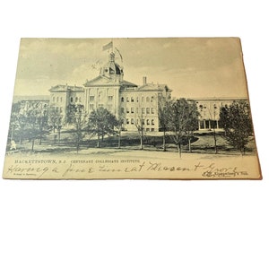 Postkarte Antike Ansicht des Centenary Collegiate Institute, Hackettstown, NJ. L5