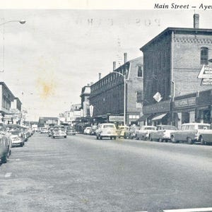 Postkarte Frühe Ansicht der Hauptstraße in Auer, MA. L3