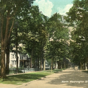 Postal Vista antecipada da North Washington Street em Roma, NY. L3