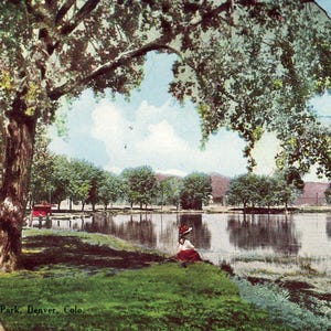 Cartão postal: vista inicial do Washington Park, Denver, CO. Y2