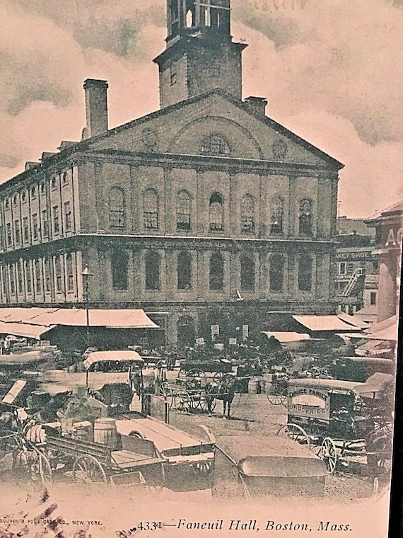 Postcard 1906 View of Faneuil Hall in Boston, MA. 