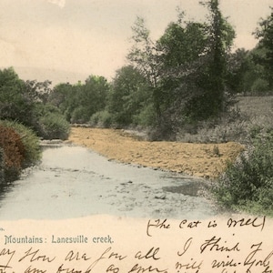 Postkarte Antike Ansicht Lanesville Creek in Catsstill Mountains, NY . L6