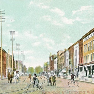 Carte postale Première vue de Dominick Street à Rome, NY. L3