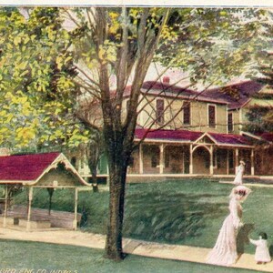 Postkarte Frühe Ansicht des Spiceland Sanitarium, Spiceland, IN. L8