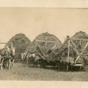 Postkarte RPPC Ansicht einer Midwestern US Farmszene. L1