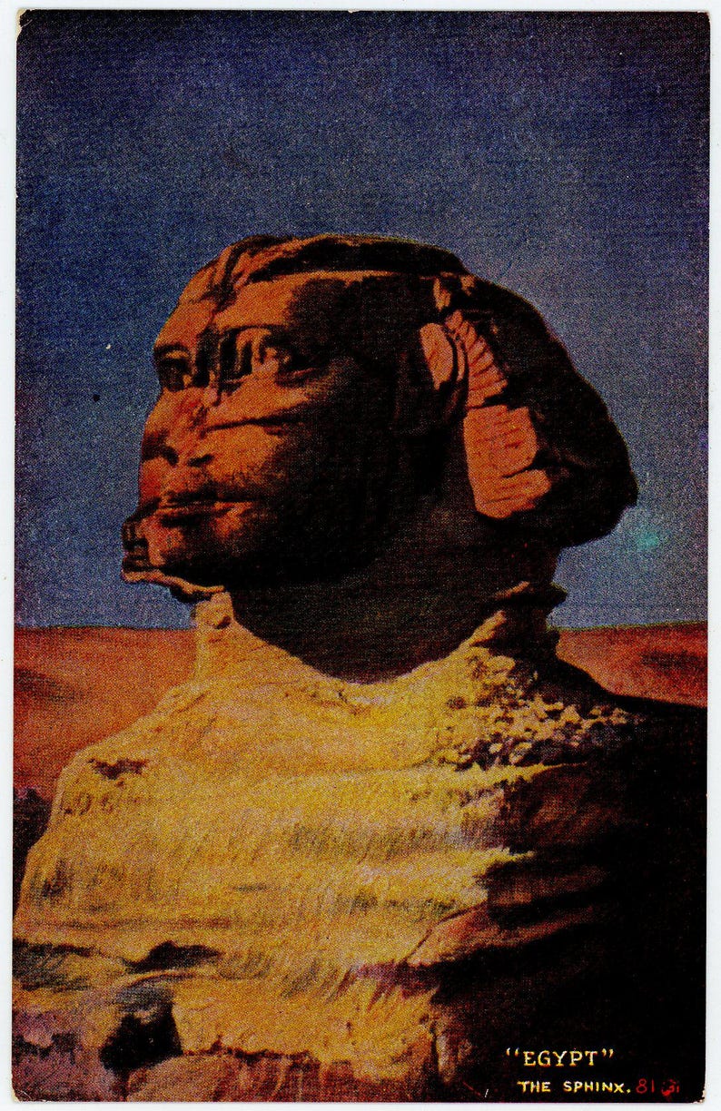 Postcard Early View of the Sphinx in Egypt. A6 - Etsy
