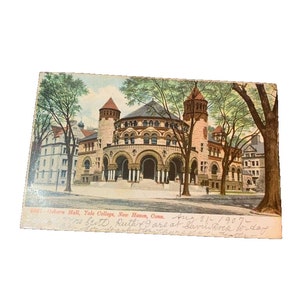 Postkarte Antike Ansicht von Osborn Hall, Yale College, New Haven, ct. L7