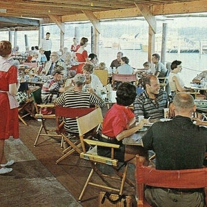 Postkarte Ansicht der Thompson Brothers Clam Bar in Harwich, Cape Cod, MA. S2