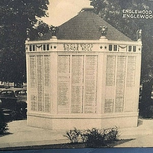 Postcard Englewood Honor Roll, Englewood, NJ. U2