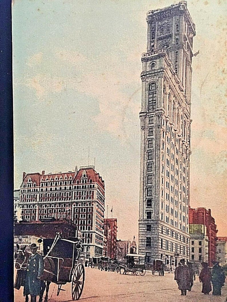 Postcard Hand Tinted 1906 View of Times Building, New York W6 - Etsy