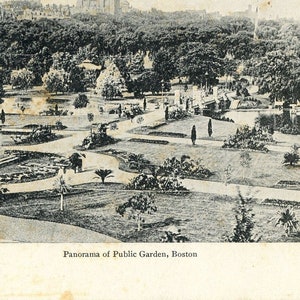 Postkarte Antique View of Public Garden in Boston, MA. L6