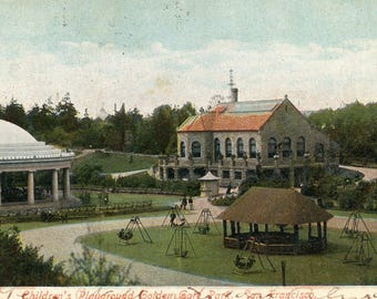 Postcard Early View of Children Playground, Golden Gate Park, San Francisco, CA.  Z4