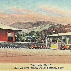 Postkarte The Sage Hotel, Sonora Road in Palm Springs, CA U1