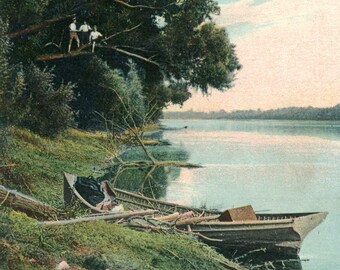 Carte postale Première vue d'une scène sur le Wabash, Vincennes, IN.    Z8