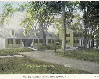 Postcard Early View of The Cincinnati Memorial Hall, Exeter, NH. A