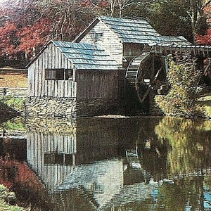 Postcard Mabry Mill en Blue Ridge Parkway en Virginia. 4 x 6 T5