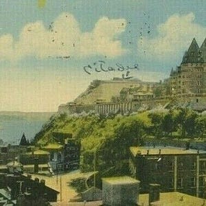 Carte postale Vue précoce du château Frontenac au Québec, Canada. R7