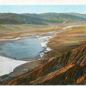 Postkarte Frühe Union Pacific Ausgestellte Luftaufnahme des Death Valley, CA. L4