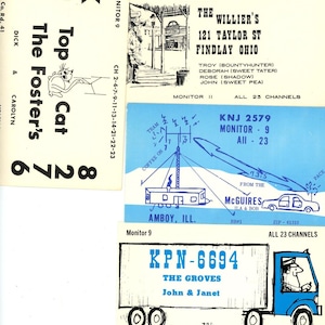 Carte postale Lot de 4 QSL, Ohio et Illinois. L1