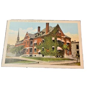 Postkarte Frühe Ansicht des Rockingham County Jail, Portsmouth, NH. L3