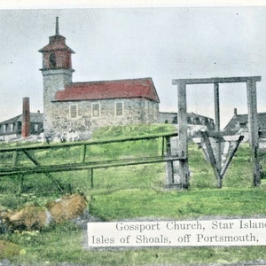 Ansichtskarte Frühe Ansicht von Gossport Church & Star Island, Portsmouth, NH. L5