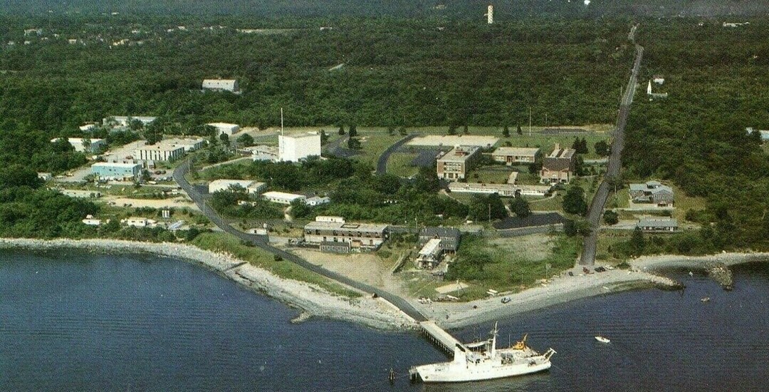 Postcard Aerial View of URI Bay Campus & Research Vessel, Narragansett ...