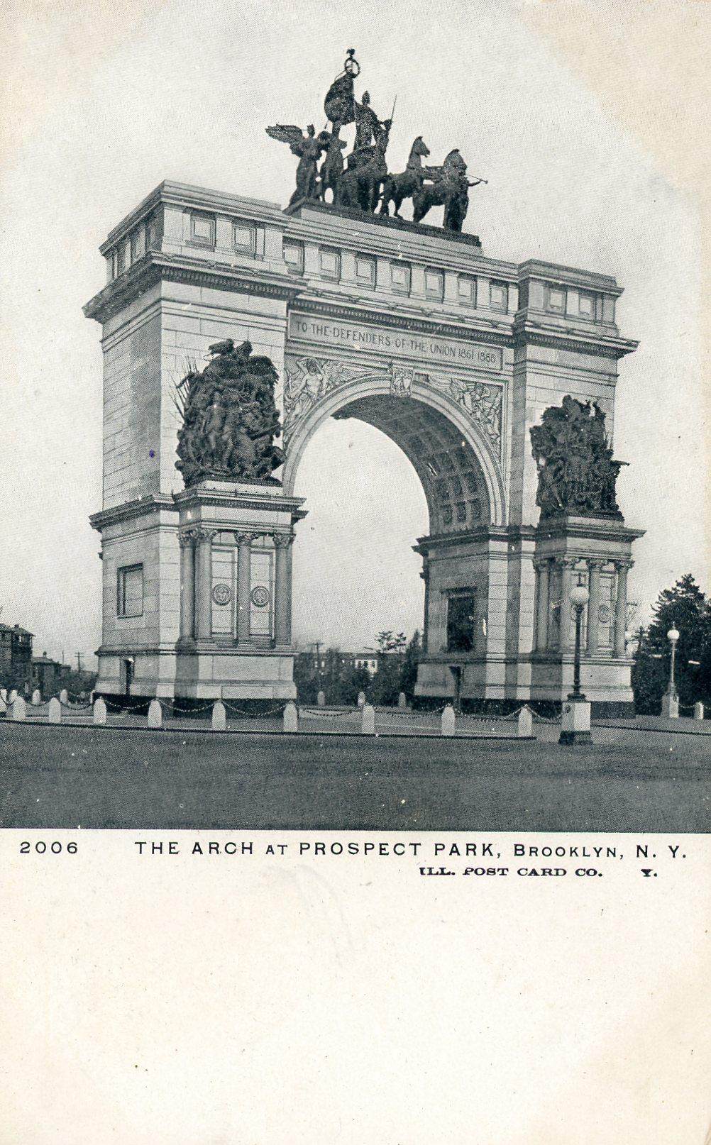 Postcard Antique View of the Arch at Prospect Park, Brooklyn, NY. A8 - Etsy