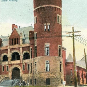 Postkarte Tuck's früher Ansicht der Zustands-Waffenkammer, Utica, NY. L1