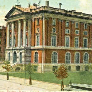 Postkarte 1907 Ansicht des Massachusetts Institute of Technology, Boston, MA. L6