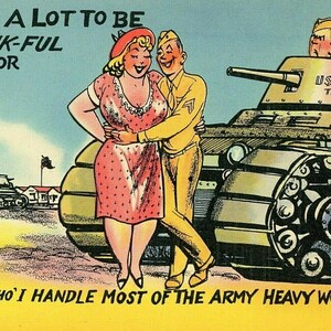 Carte postale comique militaire, « J’ai beaucoup de raisons d’être reconnaissant ». N2