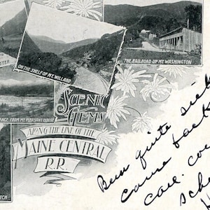 Postkarte Antike Ansicht von Malerischen Edelsteinen entlang der Maine Central Railroad, ME. L3