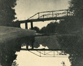 Postcard Early View of South Bridge from Ice House, Blue Earth, MN. W5