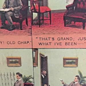 Postcard Comical Expecting Father & Doctor ( politically incorrect) Bamforth Y2