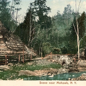 Postkarte Antike Ansicht einer Szene nahe Mohawk, NY. L7