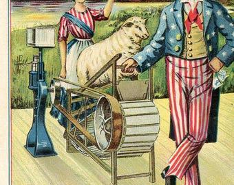 Lot von 2 - Faltblatt mit 3 viktorianischen Trade Cards mit Werbung für die USA, Cream Trenner, VT.