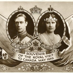 Carte postale RPPC Vue du roi George et de la reine Elizabeth, Canada 1939. Z4