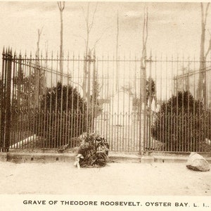 Postkarte Ansicht des Grabes von Theodore Roosevelt, Oyster Bay, NY. L7