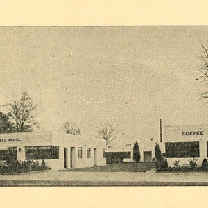Postcard Antique View of Swindell Motel & Coffee Shop, Channel Islands, CA. K5 image 1