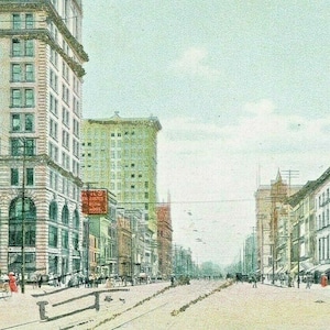 Postcard Antique View of Main Street looking South, Dayton,OH. T9