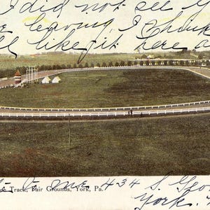 Postkarte 1907 Ansicht der Rennstrecke & Messegelände in York, PA. L1