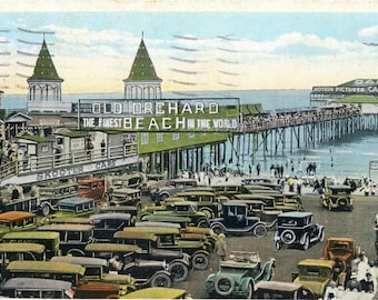Carte postale vintage : The Pier, Old Orchard Beach, ME