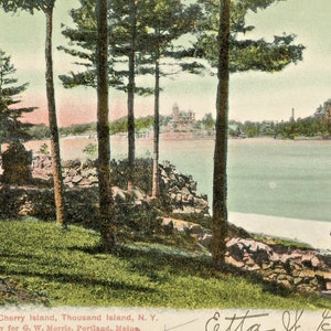 Postcard 1905 View of Cherry Island in Thousand Island, NY. L5
