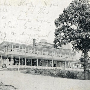 Postal antigua de The Rye Brach Inn, Rye Beach, NY. K1