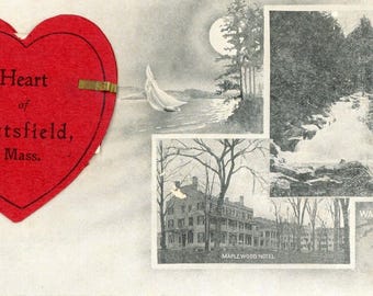 Antyczna pocztówka - „Kocham Pittsfield, MA.” L9