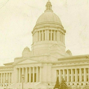 Carte postale RPPC Vue du Capitole de l’État de Washington, Olympia, WA. P4